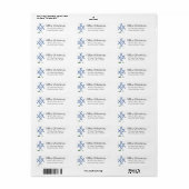 Bamboo Chinoiserie Handgemälztes Adressetikett (Vorne)