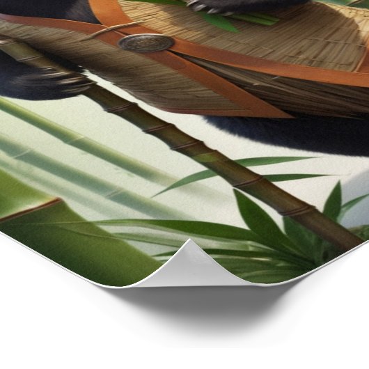 Bamboo-Clad Panda Charm Poster (Ecke)
