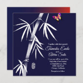 Bamboo Custom Wedding Einladung (Vorne/Hinten)