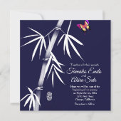 Bamboo Custom Wedding Einladung (Vorderseite)