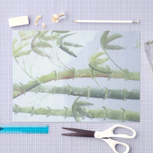 Bamboo Decoupage 23 Aquarell Hintergrund Seidenpapier (Handwerk)