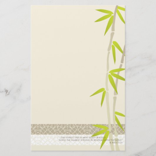 Bamboo Design Schreibwaren Briefpapier (Vorderseite)