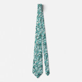 Bamboo Dschungel Hawaiian Stripe -Türkis Krawatte (Vorderseite)