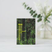 Bamboo ... Fao Rai, Nong Khai, Isaan, Thailand Visitenkarte (Stehend Vorderseite)