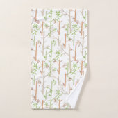 Bamboo Foliage Orientale Blätter Badhandtuch Set (Handtuch)