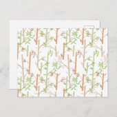 Bamboo Foliage Orientale Blätter Feiertagspostkarte (Vorne/Hinten)
