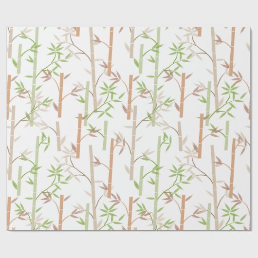 Bamboo Foliage Orientale Blätter Geschenkpapier (Flach)