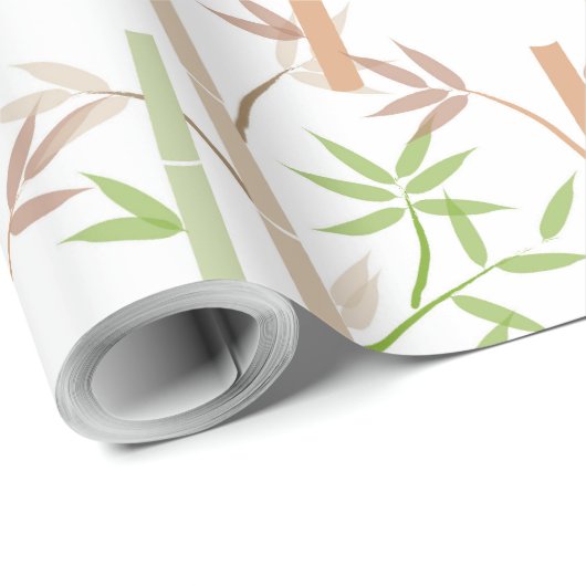 Bamboo Foliage Orientale Blätter Geschenkpapier (Rolleneckpunkt)