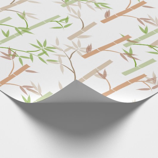 Bamboo Foliage Orientale Blätter Geschenkpapier (Ecke)