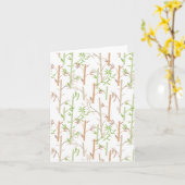 Bamboo Foliage Orientale Blätter Karte (Gelbe Blume)