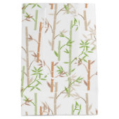 Bamboo Foliage Orientale Blätter Mittlere Geschenktüte (Rückseite)