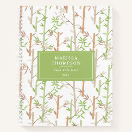 Bamboo Foliage Orientale Blätter Notizblock