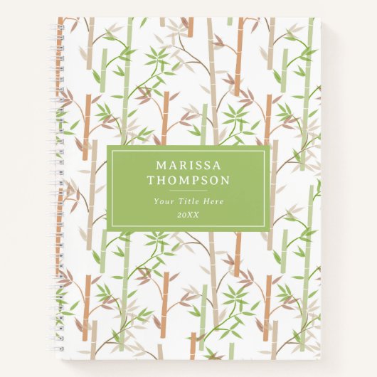 Bamboo Foliage Orientale Blätter Notizblock (Vorderseite)