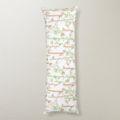 Bamboo Foliage Orientale Blätter Seitenschläferkissen (Rückseite (Vertikal))