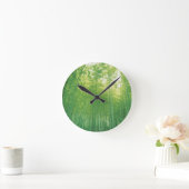 Bamboo Forest 2 Runde Wanduhr (Zuhause)