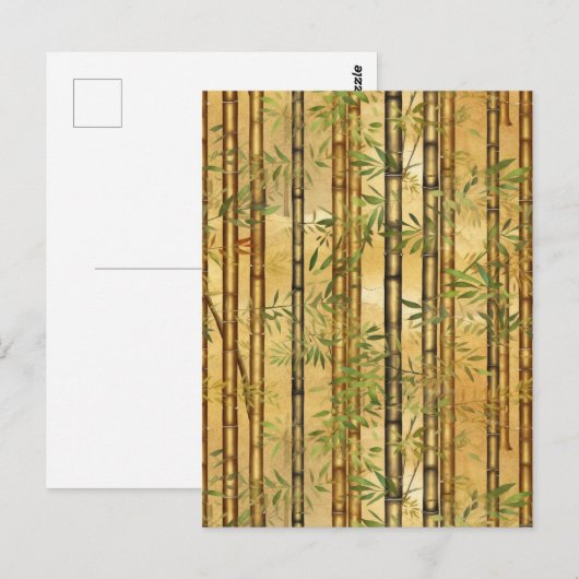 Bamboo Forest Chiyogami Postkarte (Vorne/Hinten)