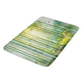 Bamboo Forest Geometric Bath Mat Badematte (Schrägansicht)