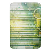 Bamboo Forest Geometric Bath Mat Badematte (Vorderseite Vertikal)