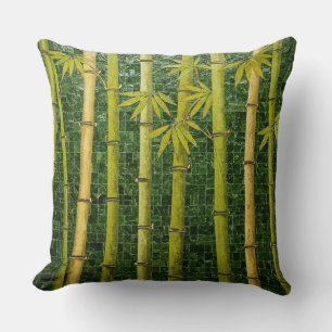 Bamboo Forest Mosaic Kissen