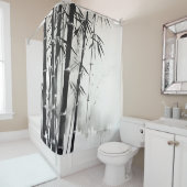 Bamboo Forest Tinte Malerei Duschvorhang (Beispiel)