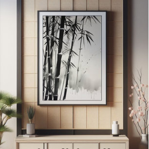 Bamboo Forest Tinte Malerei Fotodruck