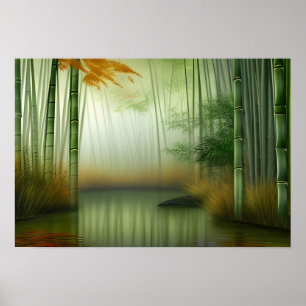Bamboo Forest   Traditionelle chinesische Malerei Poster