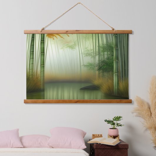 Bamboo Forest | Traditionelle chinesische Malerei Wandteppich Mit Holzrahmen (Schlafzimmer)