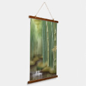 Bamboo Forest | Traditionelle chinesische Malerei Wandteppich Mit Holzrahmen (Gewinkelt)