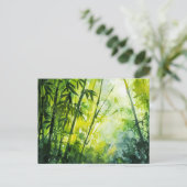 Bamboo Forest Watercolor Postkarte (Stehend Vorderseite)