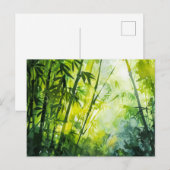 Bamboo Forest Watercolor Postkarte (Vorne/Hinten)