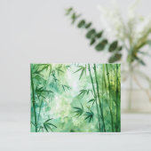 Bamboo Forest Watercolor Postkarte (Stehend Vorderseite)
