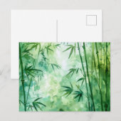Bamboo Forest Watercolor Postkarte (Vorne/Hinten)