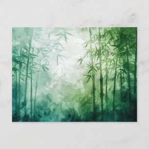 Bamboo Forest Watercolor Postkarte