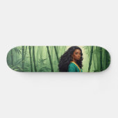 Bamboo Forest with Dark Woman Skateboard (Horizontal)