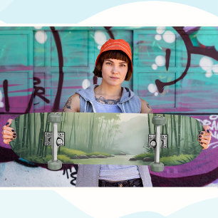 Bamboo Forest with River Skateboard