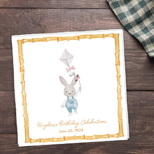 Bamboo Frame Bunny Personalisiert Napkin Serviette