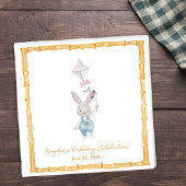 Bamboo Frame Bunny Personalisiert Napkin Serviette