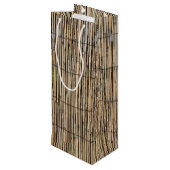 Bamboo Geschenktüte Für Weinflaschen (Rückseite Schrägansicht)