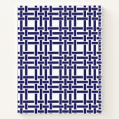 Bamboo & Grosgrain Mit Monogramm SpiralNotebook Notizblock (Rückseite)