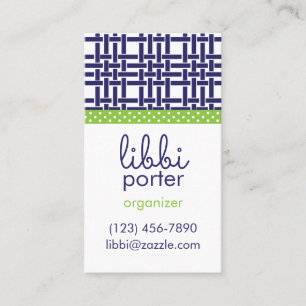 Bamboo & Grosgrain Personalisiert Business Cards Visitenkarte