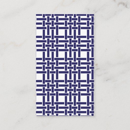 Bamboo & Grosgrain Personalisierte Visitenkarten Visitenkarte (Rückseite)