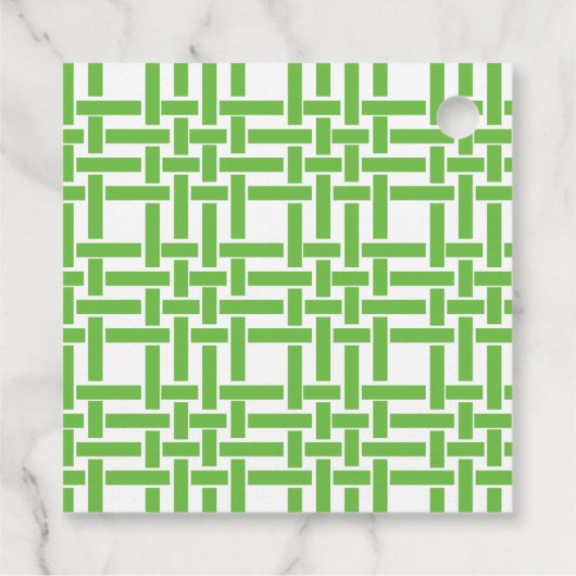 Bamboo & Grosgrain Personalisiertes Geschenk oder Geschenkanhänger (Rückseite)