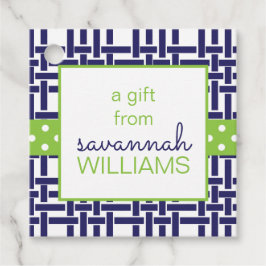 Bamboo & Grosgrain Personalisiertes Geschenk oder  Geschenkanhänger