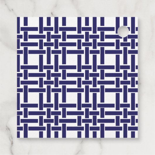 Bamboo & Grosgrain Personalisiertes Geschenk oder Geschenkanhänger (Rückseite)