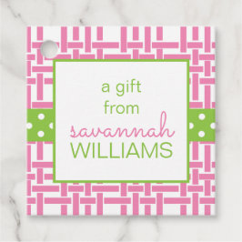 Bamboo & Grosgrain Personalisiertes Geschenk oder  Geschenkanhänger