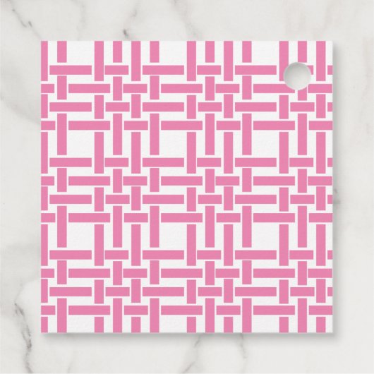 Bamboo & Grosgrain Personalisiertes Geschenk oder Geschenkanhänger (Rückseite)