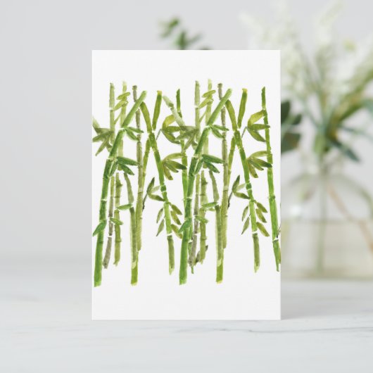 Bamboo Group Stems Dankeskarte (Stehend Vorderseite)