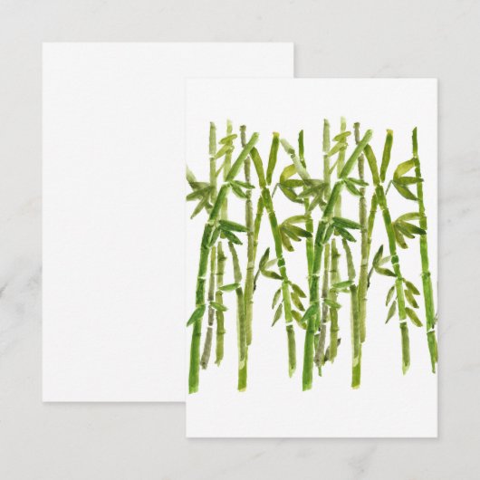 Bamboo Group Stems Dankeskarte (Vorne/Hinten)