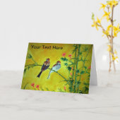 Bamboo Grußkarte Karte (Gelbe Blume)