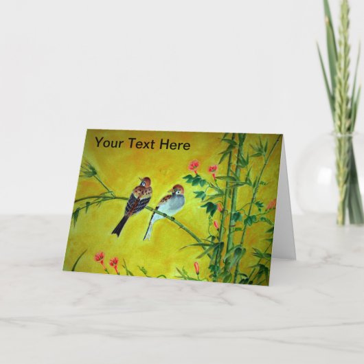 Bamboo Grußkarte Karte (Vorderseite)